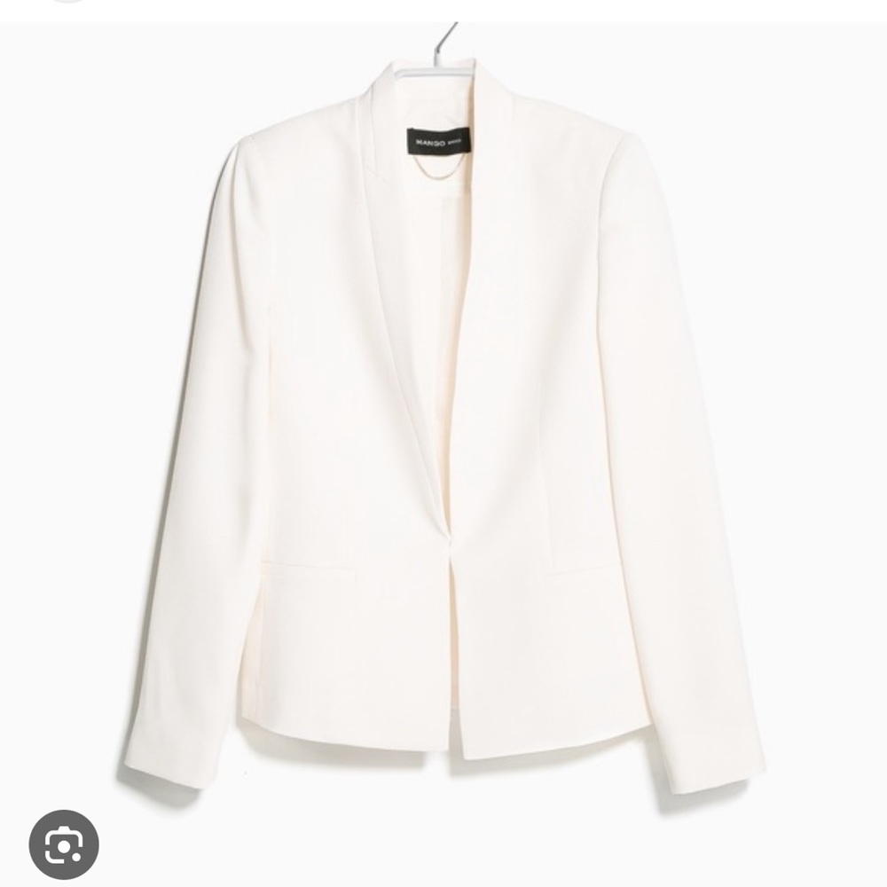 Mango Classic White Jacket/Blazer - image 1